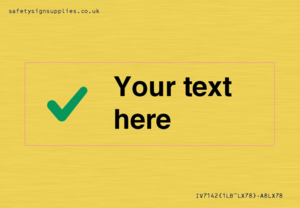 Custom plain background, green tick sign